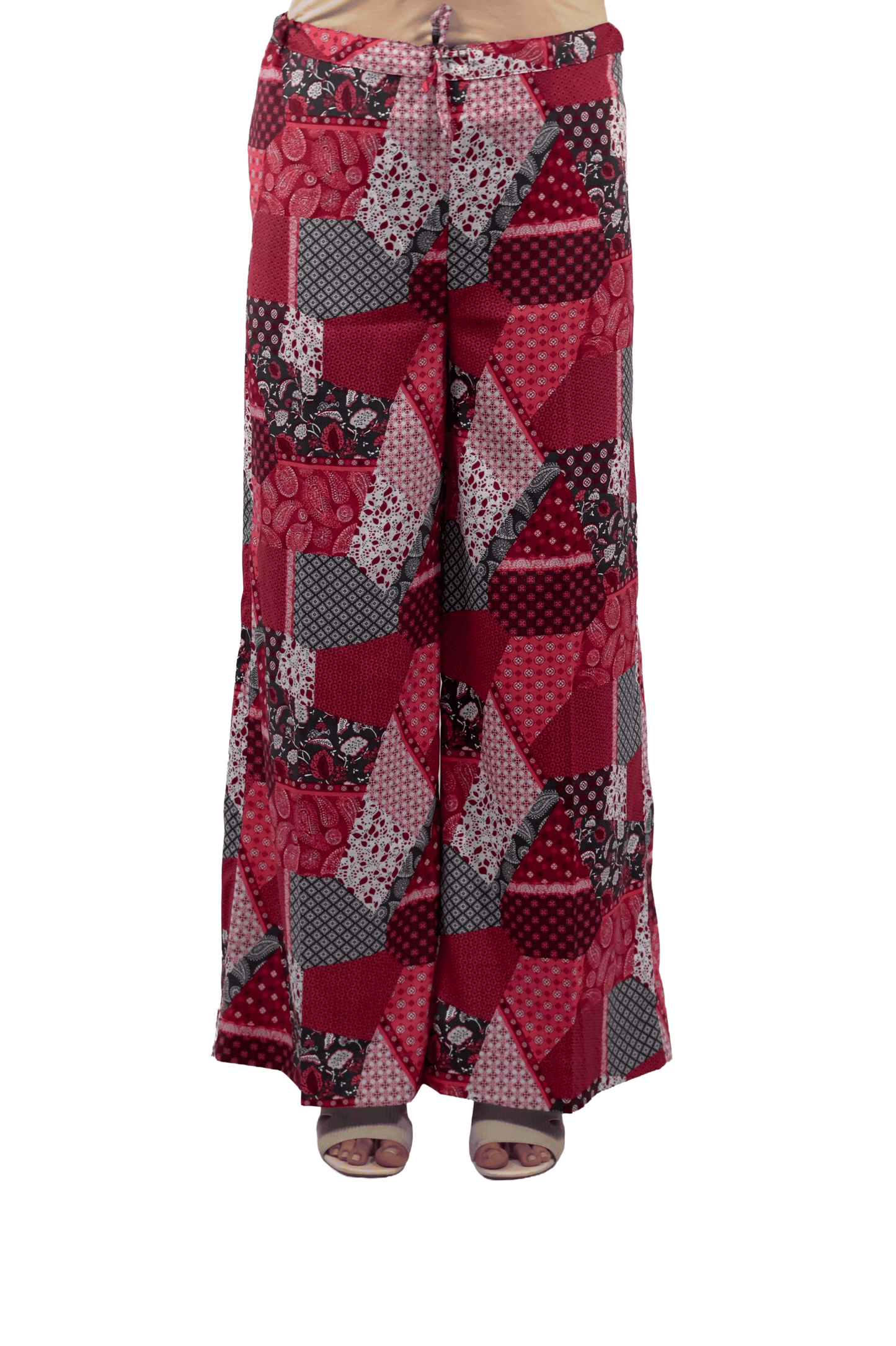 Soft Rayon Printed Maroon Flaired Kurta With Palazzo