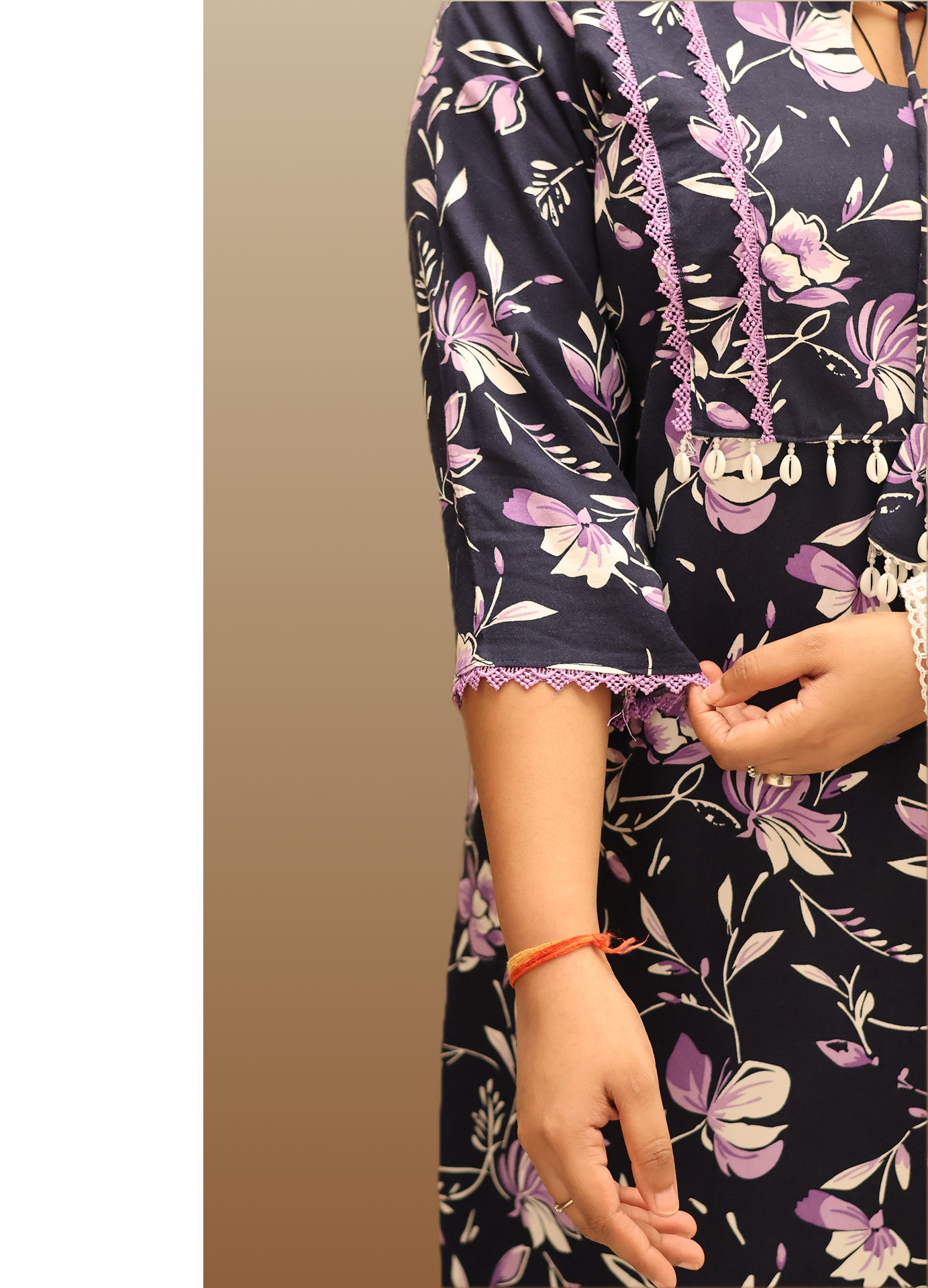 Soft Ryon Printed Flared Blue Kurta Set With Dupatta