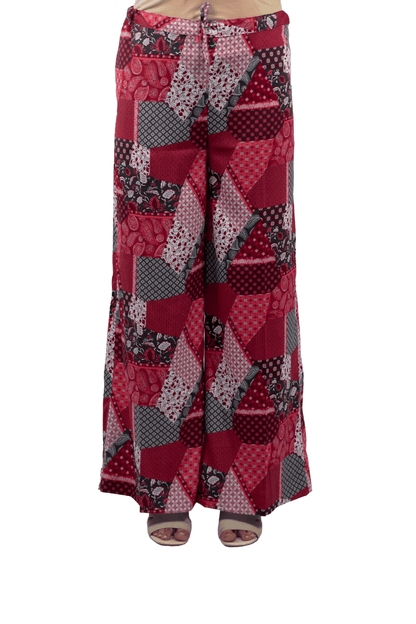 Soft Rayon Printed Maroon Flaired Kurta With Palazzo